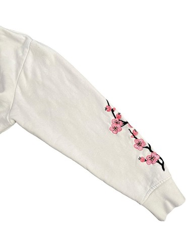 DGK Pullover Kangaroo Pocket White Hoodie Pink Cherry Blossom - Picture 4 of 17