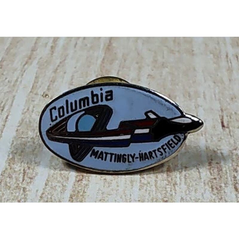 Columbia Space Shuttle NASA Mattingly Hartsfield Pin for a Hat, Lapel or Jacket