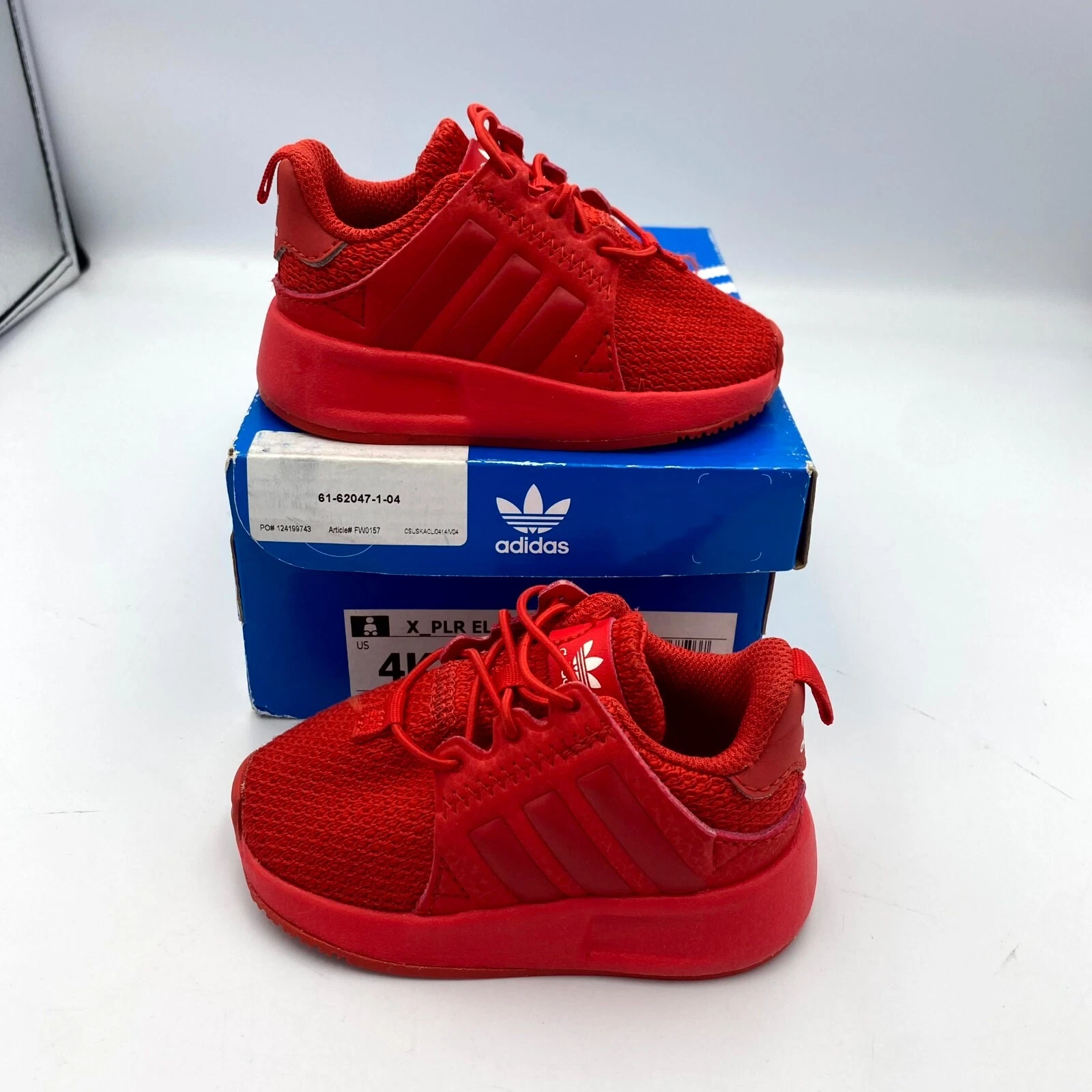 Adidas X_PLR EL I FW0157 Sneakers da corsa unisex bambini 4K rosso lussuria scarpe da ginnastica