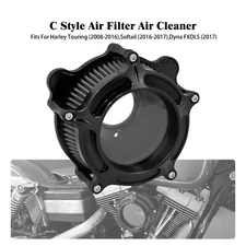 Clear Matte Black Air Cleaner Filter For Harley Touring Electra Road Glide 08-16