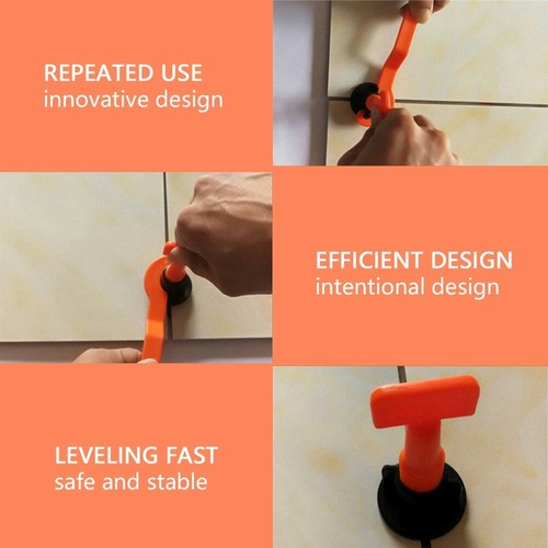 51pcs Floor Wall Tile Leveling System Tools Kit Reusable Spacers Clips Wedges T - Picture 12 of 12