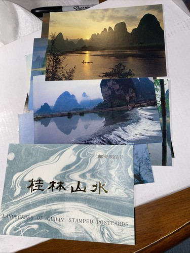 Cina 1984 Paesaggi di Guilin cartolina pre-timbrata inutilizzata lotto di 12 - Foto 10 di 10