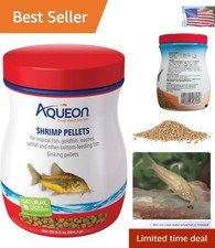 Nutritious 6.5oz Shrimp Pellets for Tropical Fish, Goldfish  Catfish Vitality