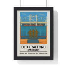 Manchester United Old Trafford Legends Stadium Poster Wall Art Gift