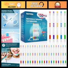 150 PCS Disposable Soft Bristle Toothbrushes - Individually Wrapped, Travel  Ho