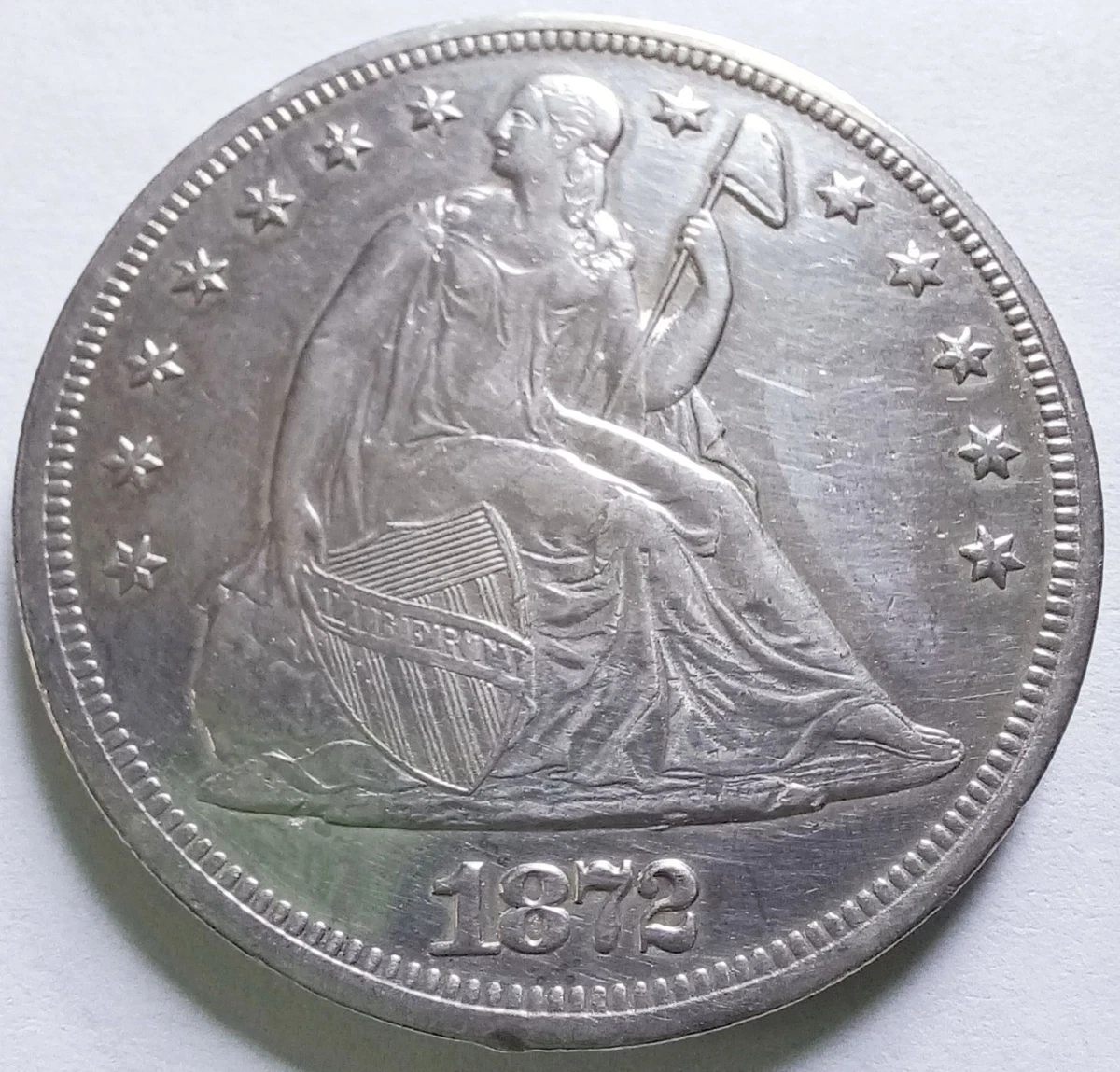 Uncertified 1872 Year Seated Liberty US Dollars (1840-1873) for