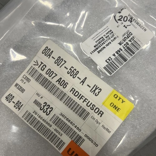 Genuine Audi Diffuser  80A-807-568-A-IX3