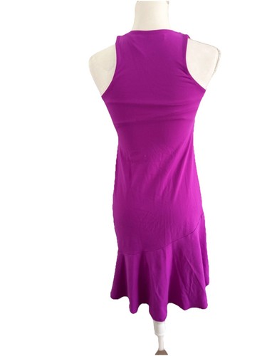 SUSANA MONACO STUNNING Ruffle ASYMMETRICAL Stretch DRESS. Magenta. Sz XS EUC - Picture 5 of 6
