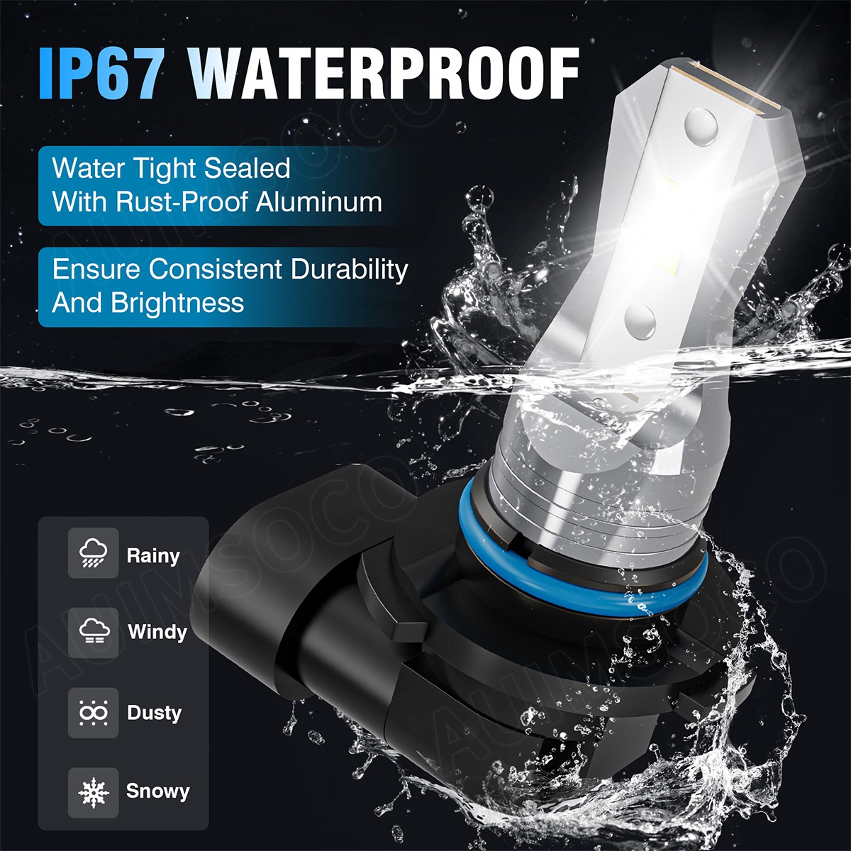 For 2001-2002 Mercury Cougar 6x LED Headlights High/Low Beam+Fog Light Kit 6000K thumbnail 5