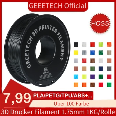 Filamento Geeetech 1,75 mm 1 kg/rotolo PLA/PETG/TPU/ABS+/seta/opaco per stampante 3D