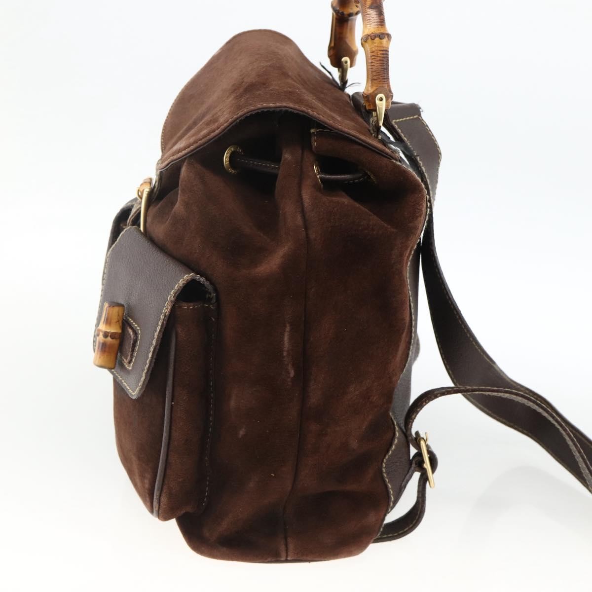 GUCCI Bamboo Backpack Leather Brown Gold 003 2058 0016 Auth  display picture 2
