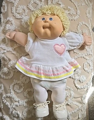 Vintage Cabbage Patch Kids Doll 1982 Blonde Short Hair Blue Eyes