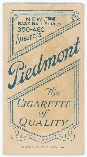 1909-11 T206 GERMANY SCHAEFER (throwing) Washington Senators PIEDMONT - Image 2 of 2