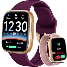 Smart Watch for Women, 1.85" AMOLED Fitness Tracker with Bluetooth Purple