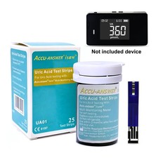 Accu-Answer iSaw Uric Acid Test Strips-25 Test Strips for LBM-01 and for KOMWELL