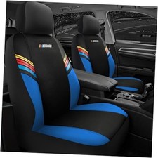 Nascar Car Seat Covers Leather And Mesh Seat Covers Universal Fit Front Blue