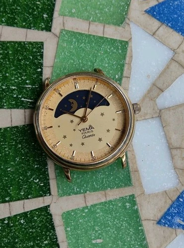 Vintage Watch Yema Moon And Sun Module Seiko Y145