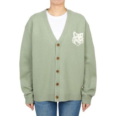 Maison Kitsune Fox Head Intarsia Herren Strickjacke 0396 PM00509KM0329 149045094