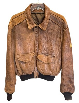   RARE Schott NYC x Pepsi-Cola Genuine Leather Flight Jacket (A-2) Mens XL (50)