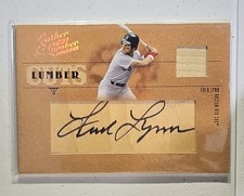 Fred Lynn 2005 Leather & Lumber Leather Cuts Bat Auto #LC-23 73/96 Red Sox