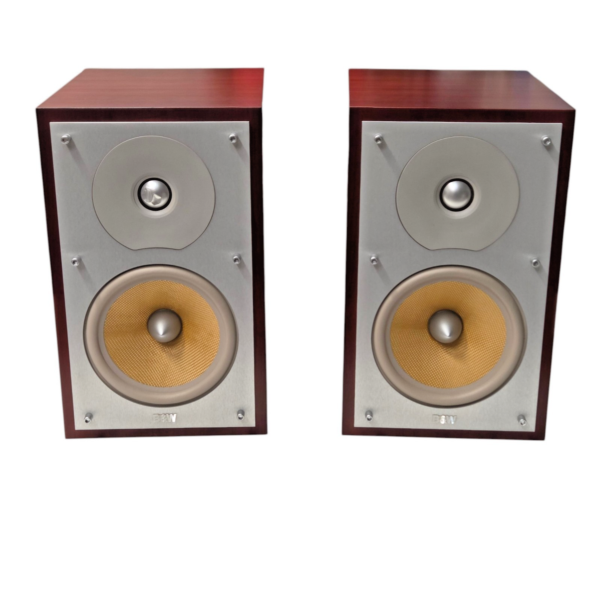 Bowers & Wilkins B&W CM2 Bookshelf Speakers Pair - Rosenut Wood