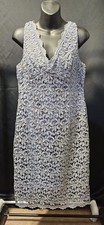 Adrianna Papell E! Live From the Red Carpet Blue/Gray Sparkly Lace Dress Sz 12
