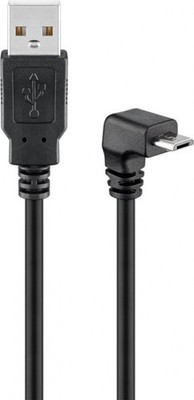 Goobay  USB-A auf Micro-B Kabel 90° gewinkelt 1,8 m schwarz 480 Mbit/s