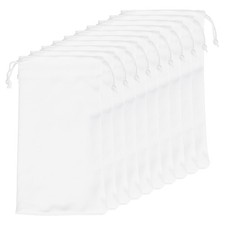 10pcs Eyeglass Pouch Microfiber Sunglasses Storage Bag Thick, White