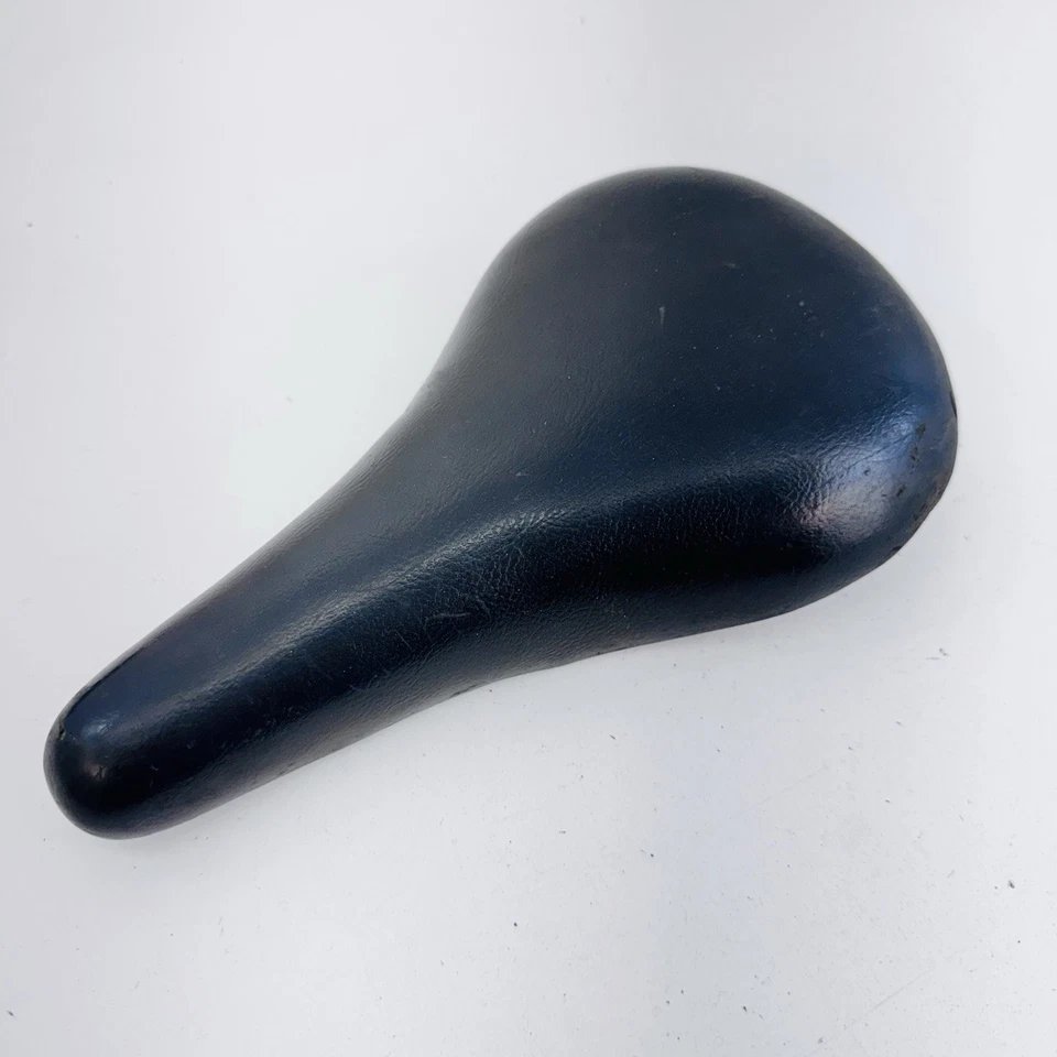 Sillín de asiento BMX de colección Old School acolchado cubierta negra años 70 80 OG bicicleta de carretera A21 Foto 2 de 4