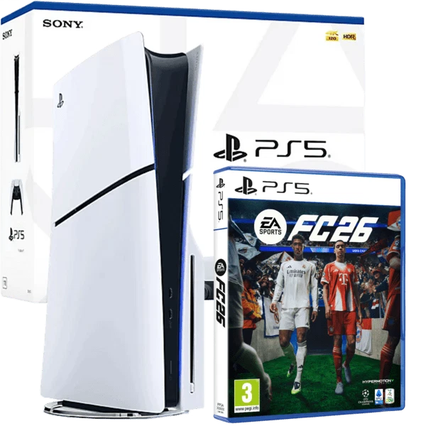 Playstation 5 Slim - Disc Edition Konsole + EA FC26 (1TB) - E-Chassis