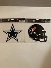 Adesivo casco decalcomania NFL Dallas Cowboys Houston Texans 2pz riutilizzabile laminato