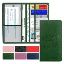 Premium Car Registration and Insurance Card Holder, Car Document Holder for C...