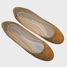 Journee Collection Round Toe Suede Ballet Flats - Women  s Slip-On Shoes Size 10