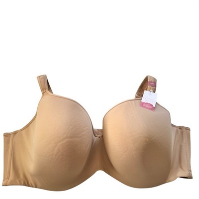 Cacique Womens Lightly Lined Balconette Bra Beige Plus Size 54DD Underwire New