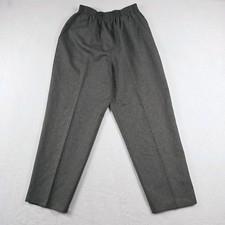 Briggs Petite Vintage Pants Women's Size 14 P Gray Pull On Workwear