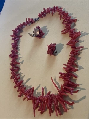 Collier Vintage En Corail - 48 gr. - Photo 1/2