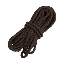 Leather Cord, 5.47 Yards 4mm Dia PU Braiding Thread String for DIY, Dark Brown