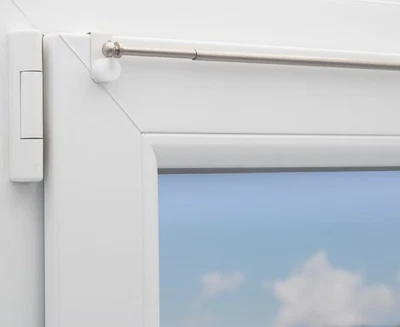 Gardinenstange "Eleganz", ausziehbar, nickel matt, inkl. Fensterhaken 15-20 mm - Bild 1 von 4