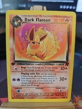 Pokémon Dark Flareon TCG 1st Edition Uncommon Card 35/82 Near Mint Rocket CLEAN!