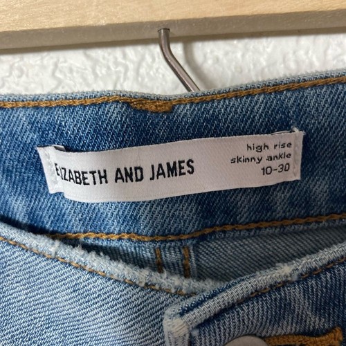 NWT Elizabeth and James high rise skinny ankle jeans light wash size 10-30 - Picture 3 of 5