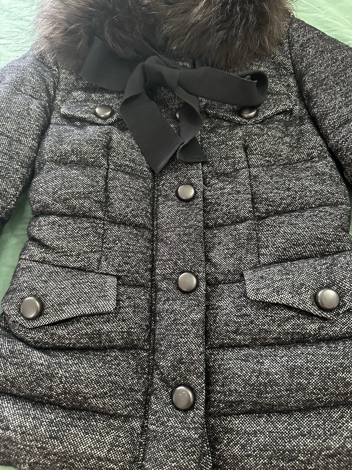 Piumino donna Moncler modello tweed petite taglia 00