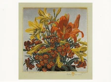 Postcard Gustave Baumann "From Hillside Gardens" 1917 Museum of Fine Arts NM MNT