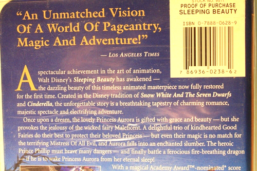 SLEEPING BEAUTY VHS ~ DISNEY'S FULLY RESTORED-LIMITED EDITION Good Con'd - Imagen 3 de 5