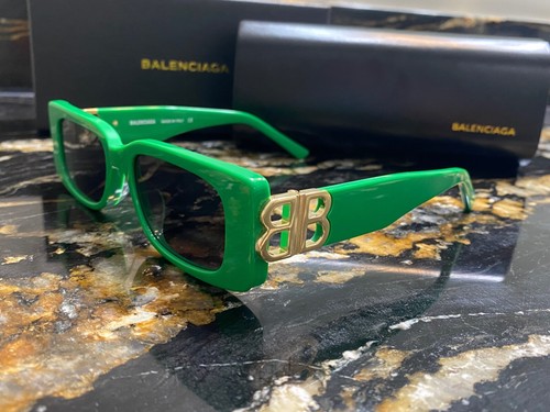 NEW Balenciaga Sunglasses BB0096S 005 51-18-130 Green/Gold Retail $520 - Picture 5 of 5