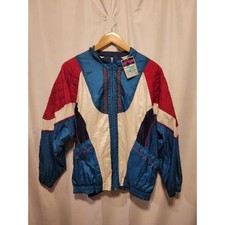 Vintage 90s Nwt Retro Bold Spirit Lined Windbreaker Jacket Women's Size Large