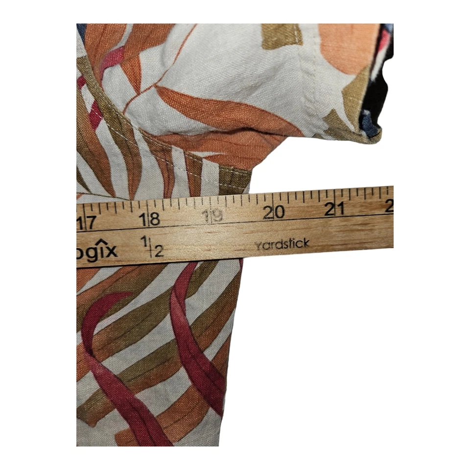 Camisa Caribbean Joe manga curta feminina média 100% linho férias - Imagem 3 de 4