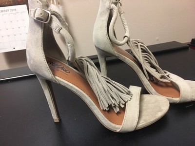 fringe high heel sandals