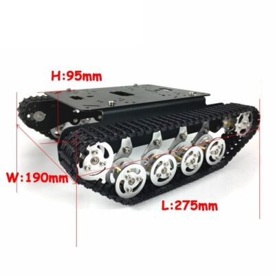 Unassembled Tracked Chassis Metal Tank Chassis Robot Car w/ 12V 300RPM 37 Motors