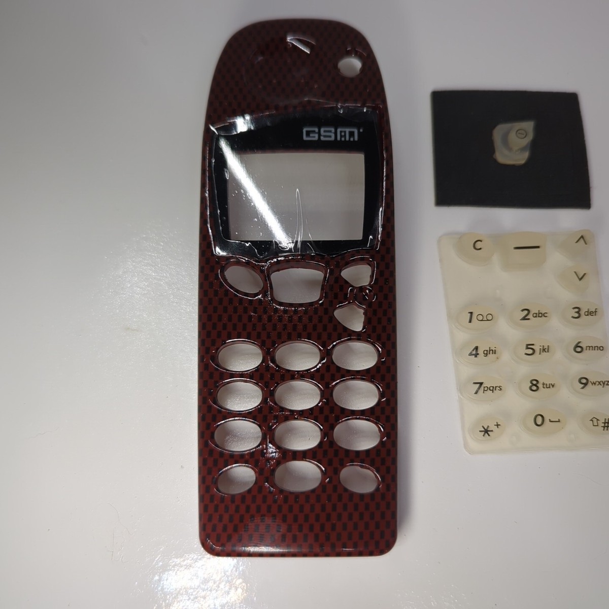 Nokia 5100 Series Wireless Cell Phone Faceplate Cover Case Carbon Fiber Look