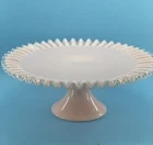 VINTAGE PINK FENTON SILVERCREST CAKE STAND CUPCAKE SWEET SHOP COLLECTIBLE 13"